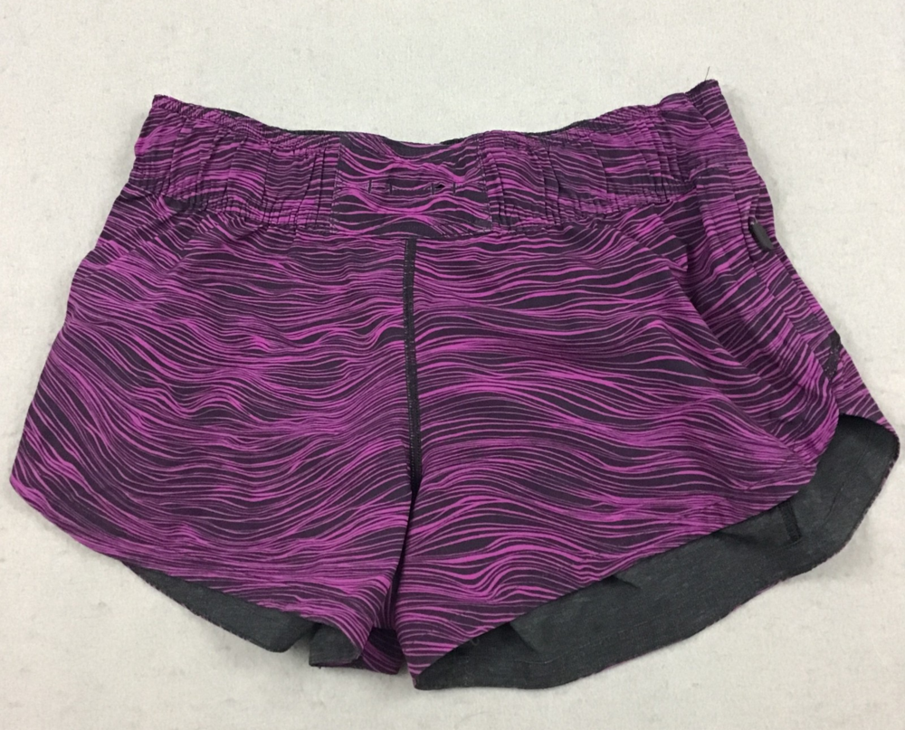 Lululemon Shorts Women Women 4 Purple Zebra Print Reverseable Running Tennis